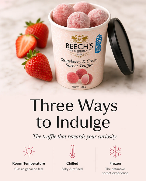 Beech's Strawberries & Cream Sorbet Truffles (100g)
