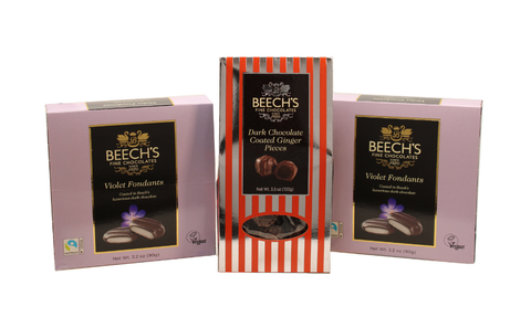 Dark Chocolate Ginger & Violet Fondants (280g)