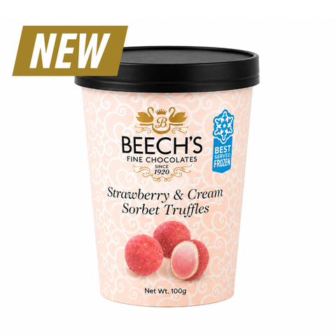 Beech's Strawberries & Cream Sorbet Truffles (100g)