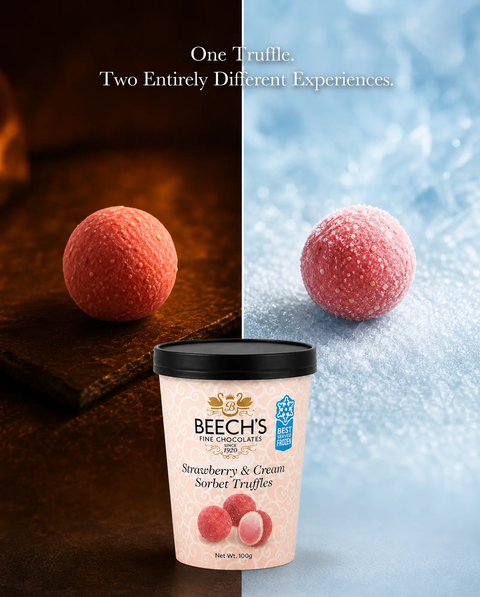 Beech's Strawberries & Cream Sorbet Truffles (100g)