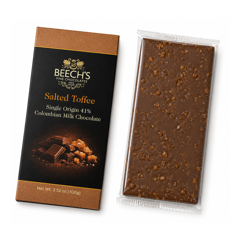 Beech's 100g Single Origin Colombian Milk Chocolate Salted Toffee Bar (100g)