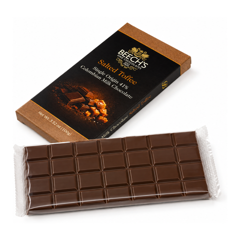 Beech's 100g Single Origin Colombian Milk Chocolate Salted Toffee Bar (100g)