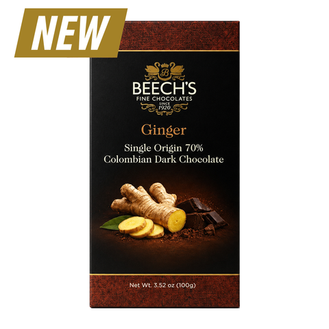 Beech's 100g Single Origin Colombian 70% Dark Chocolate Ginger Bar (100g)
