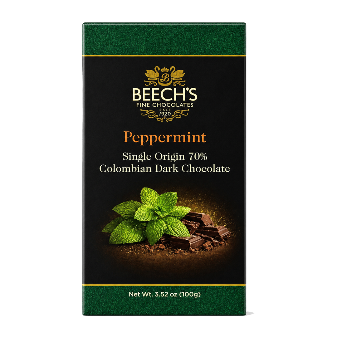 Beech's 100g Single Origin Colombian 70% Dark Chocolate Peppermint Bar ...