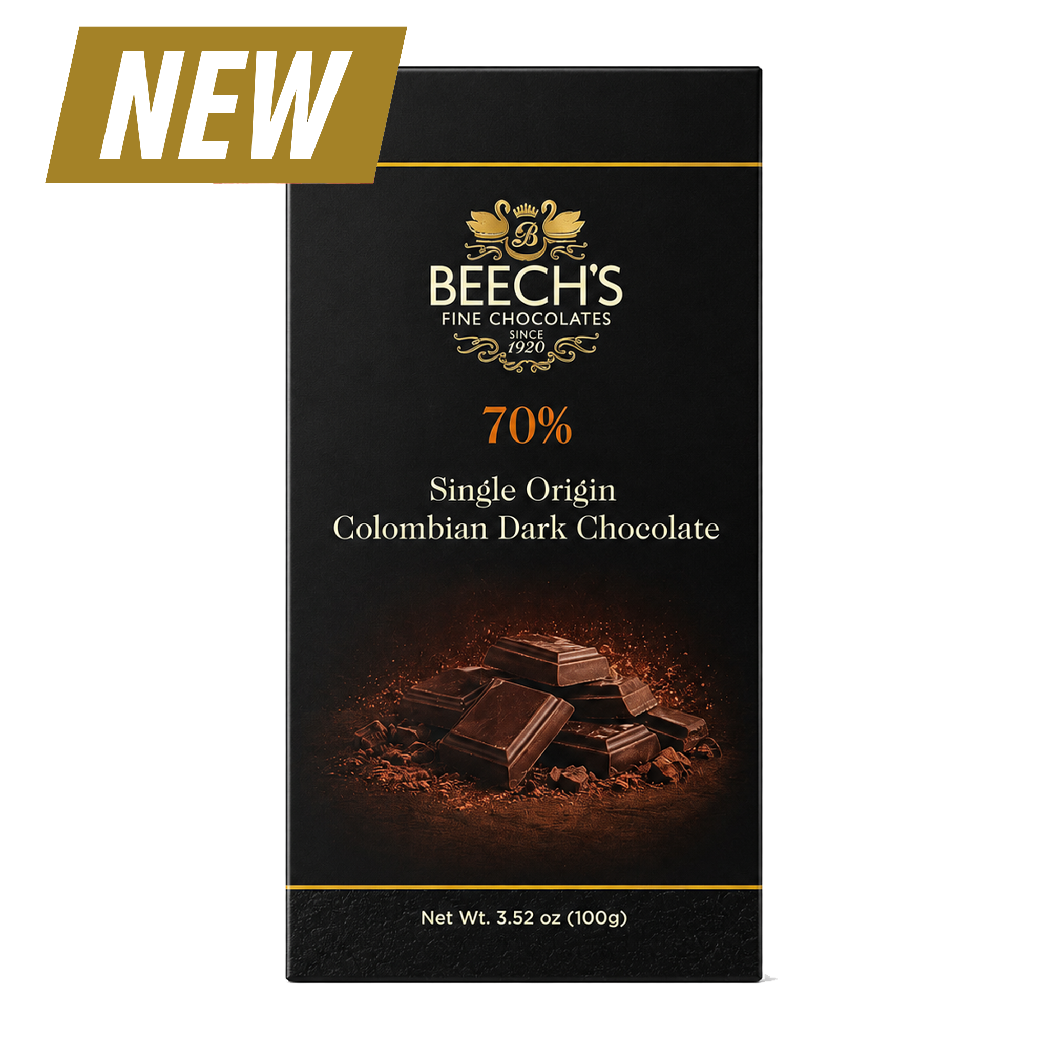 Beech's 100g Single Origin Colombian 70% Dark Chocolate Bar (100g ...
