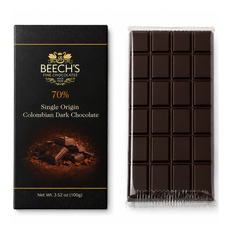Beech's 100g Single Origin Colombian 70% Dark Chocolate Bar (100g)