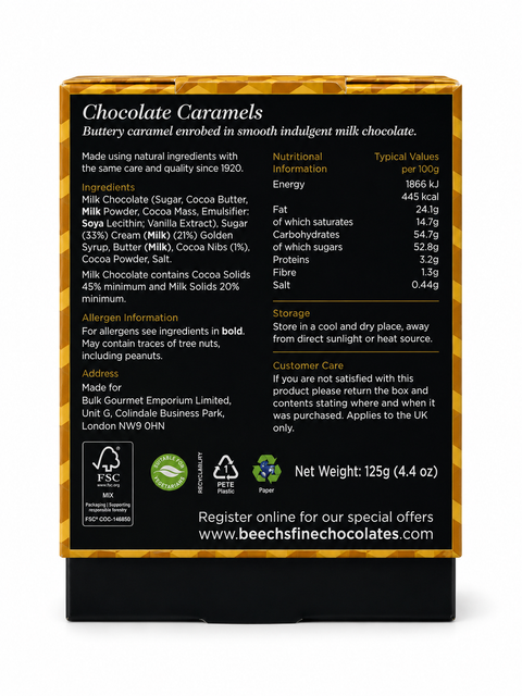 Beech's Chocolate Coated Caramel (125g)