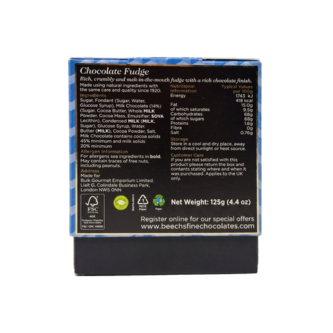 Beech's Chocolate Coated Fudge (125g)