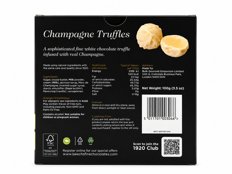 Beech's Champagne Truffles (100g)