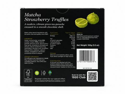Matcha Strawberry Truffles (100g)