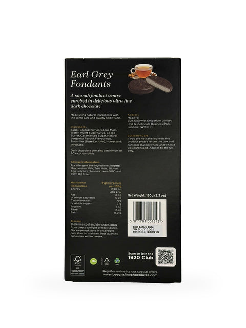 Beech's Earl Grey Fondants (150g)