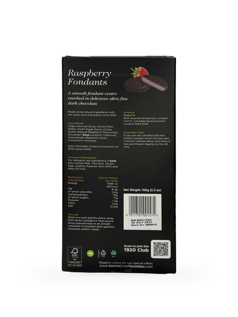 Beech's Raspberry Fondants (150g)
