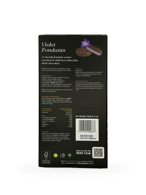 Beech's Violet Fondants (150g)