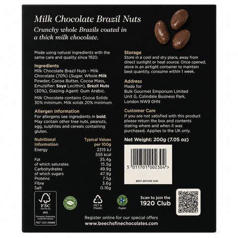 Beech's Milk Chocolate Brazils (200g)