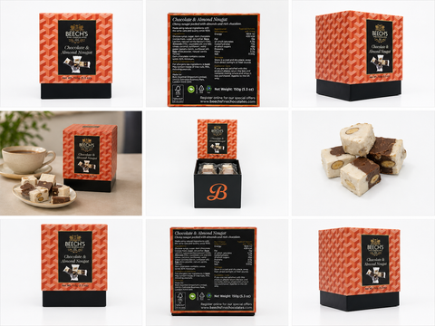 Beech's Dark Chocolate & Almond Soft Nougat Triple Pack (450g)