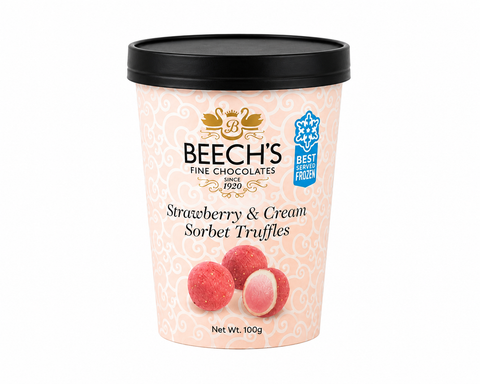 Beech's Strawberries & Cream Sorbet Truffles (100g)