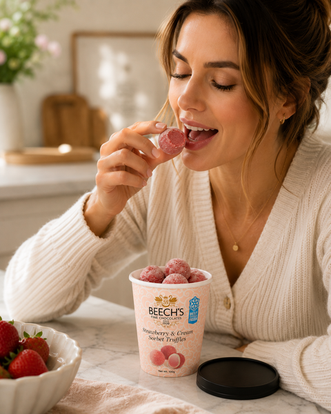 Beech's Strawberries & Cream Sorbet Truffles (100g)