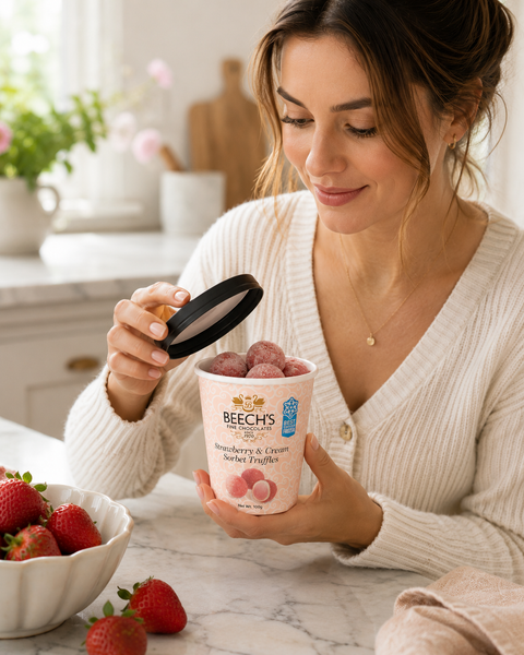 Beech's Strawberries & Cream Sorbet Truffles (100g)